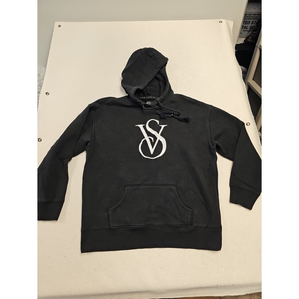 Victoria's Secret On Point Hoodie Black VS Logo Pullover Sweatshirt‎ XS